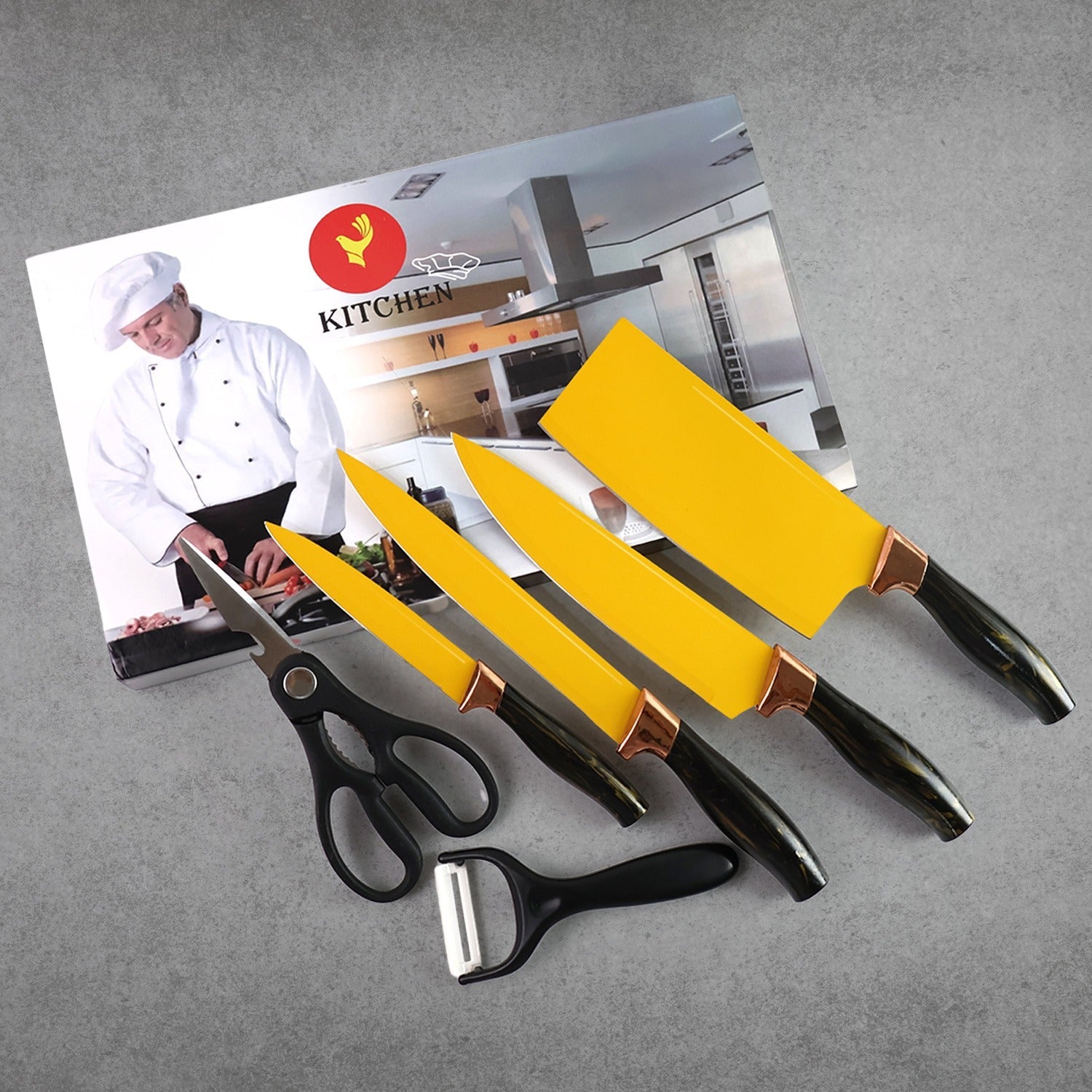 6 Pcs Professional Kitchen Knife Set with Chef Knives 6 Pcs Professional Kitchen Knife Set with Chef Knives
